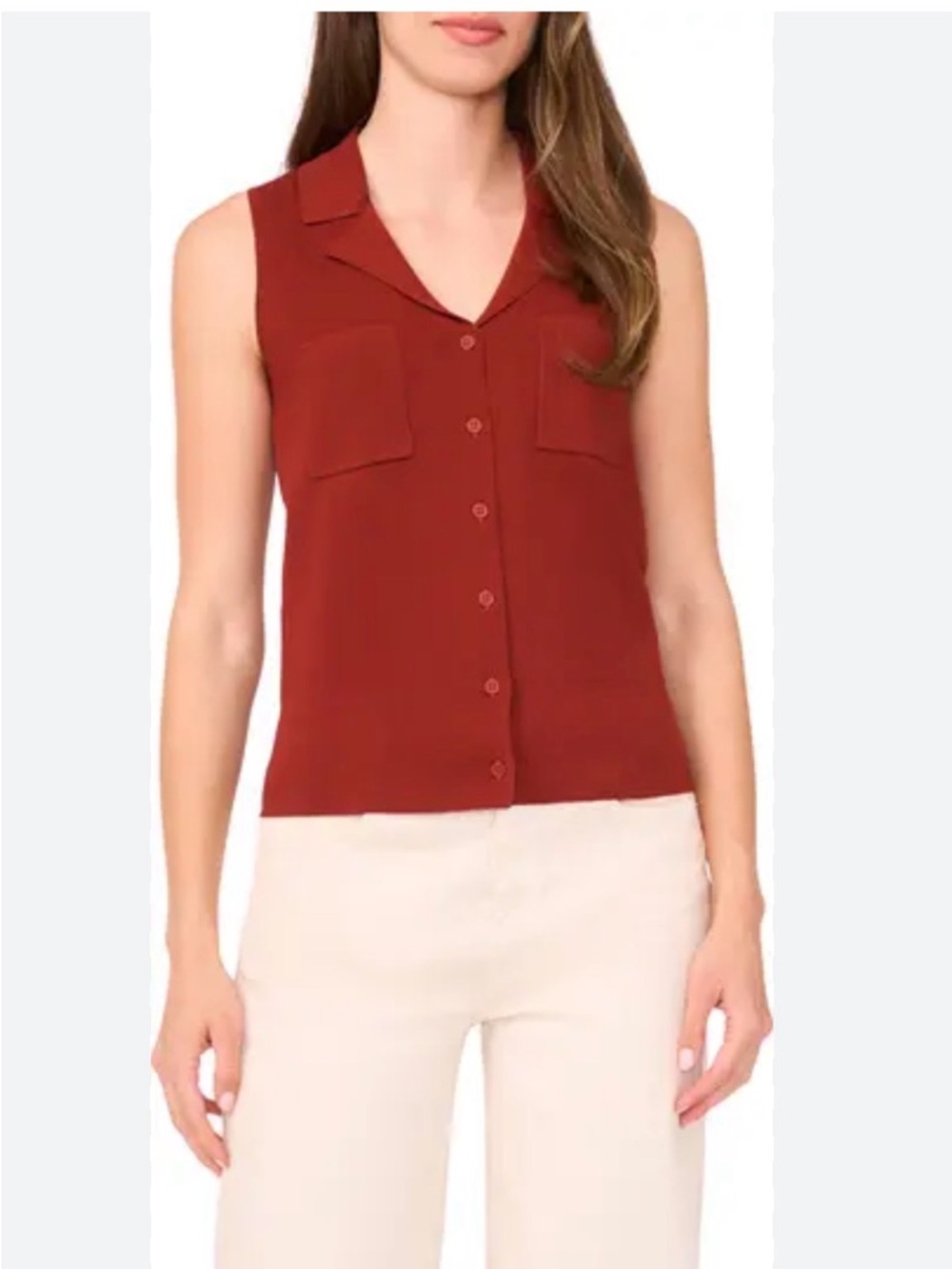 NWT HALOGEN Lapel Collar Sweater Vest size small